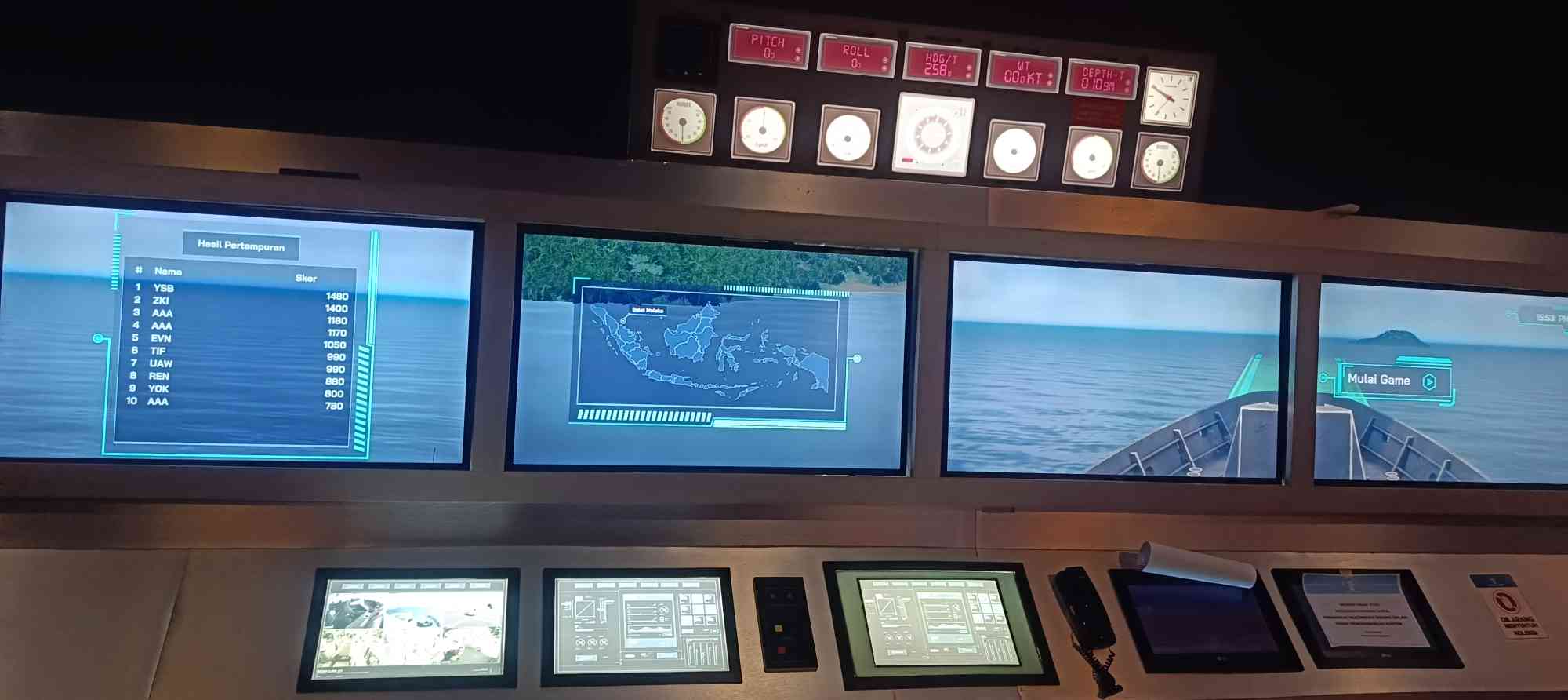 Battleship Simulator for the Museum of the Indonesian Navy 2 Battleship Simulator at the Naval Museum