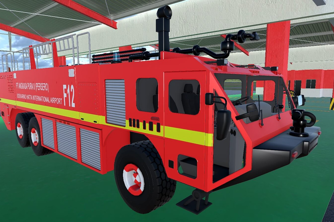 Case Study of Airport Rescue & Fire Fighting (ARFF) VR Simulation Training in Angkasapura II 8 ARFF Oshkosh Vehicle