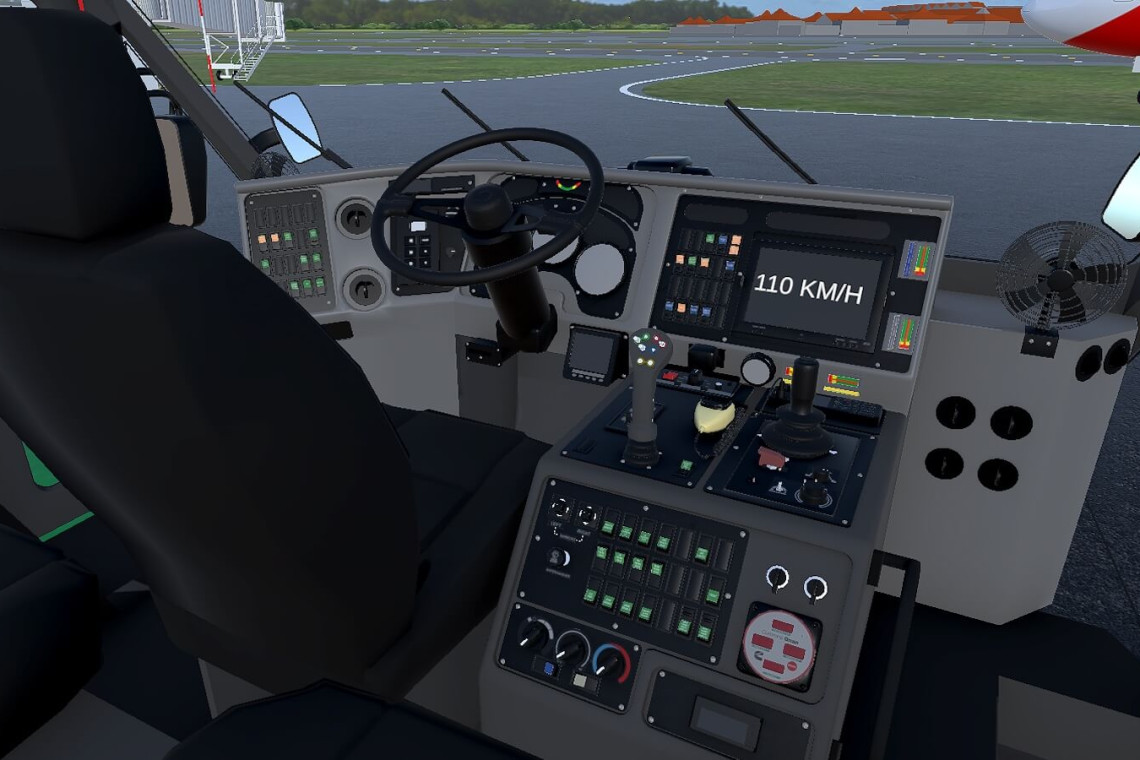 Case Study of Airport Rescue & Fire Fighting (ARFF) VR Simulation Training in Angkasapura II 16 ARFF Cab Control Panel